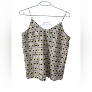 Vero Moda Geometric Print Camisole - White Yellow Black summer casual Size S